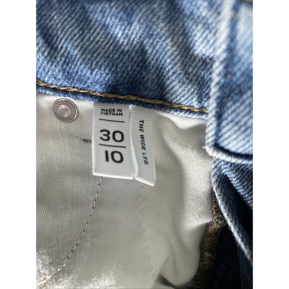 Loft Denim The Wide Leg‎ Blue Jeans High Waist Palazzo 2023 casual Size 30 / 10 - Picture 6 of 8